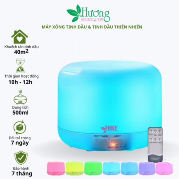 Máy Xông Tinh Dầu Trụ Tròn 500ml